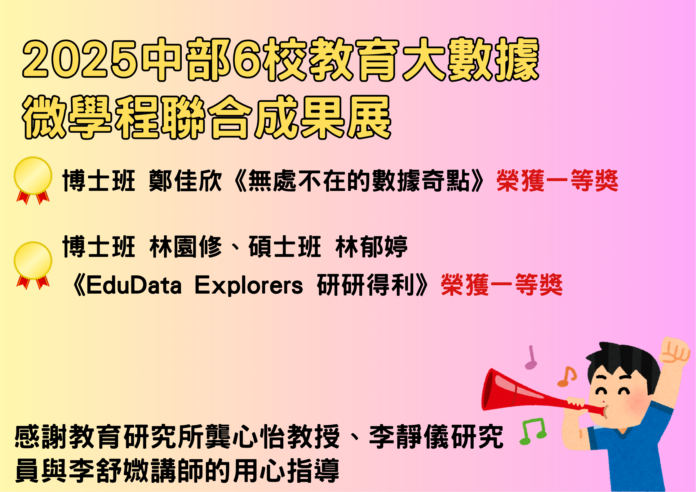 2025教育大數據微學程六校聯合成果展