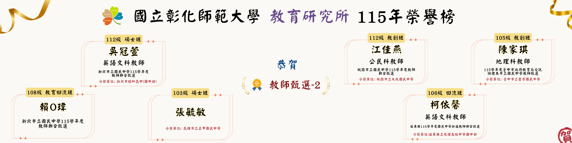 115教師徵選榜單2